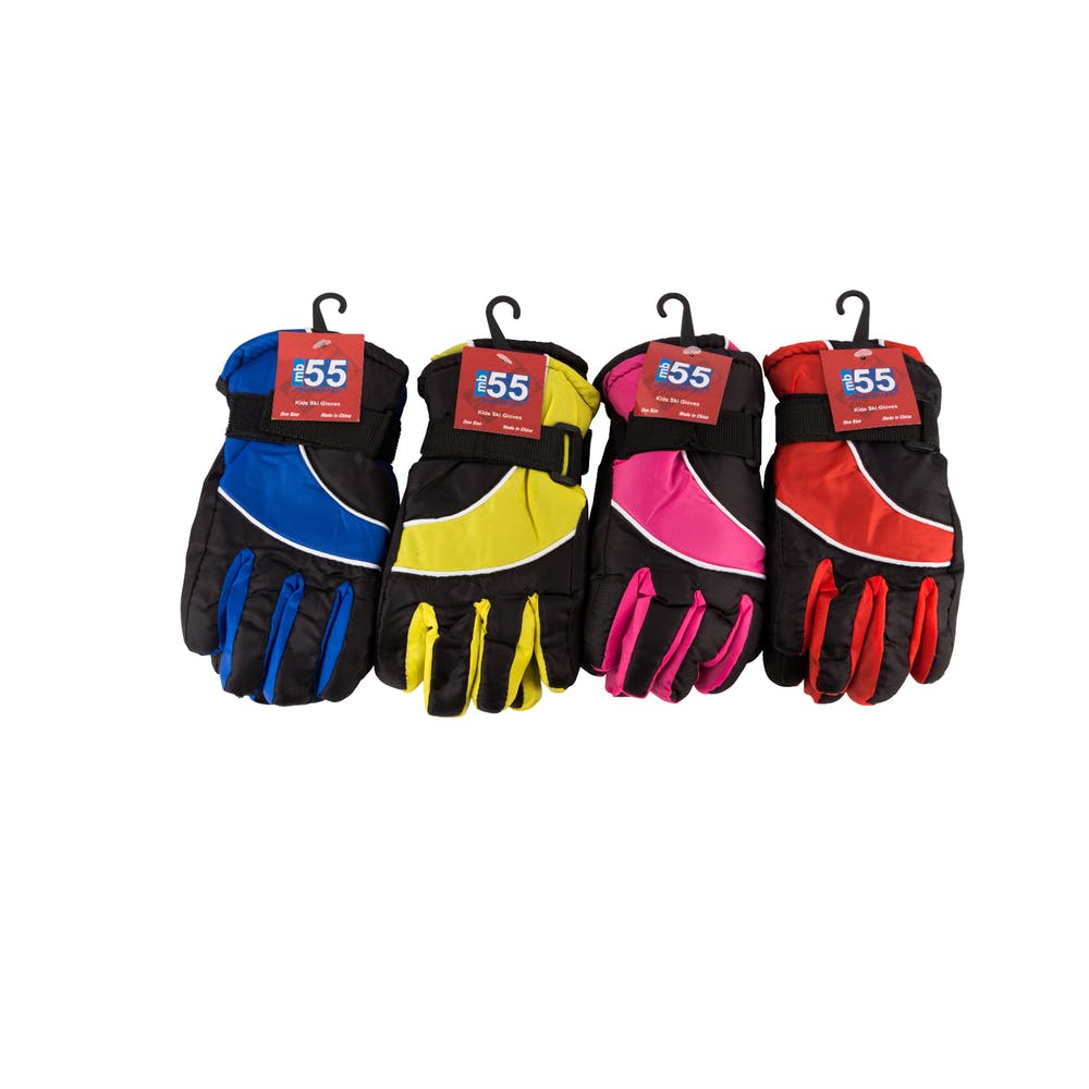 Kids' Ski Gloves - Adjustable Assorted Colors 2