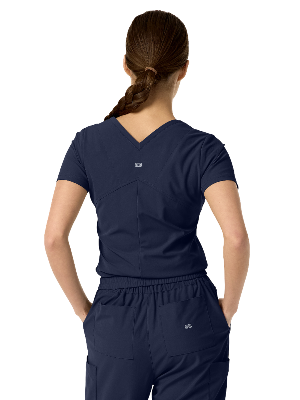 Parkley Kinetic - Women's Two-Pocket CELINE Tuck Band V-Neck Top 16