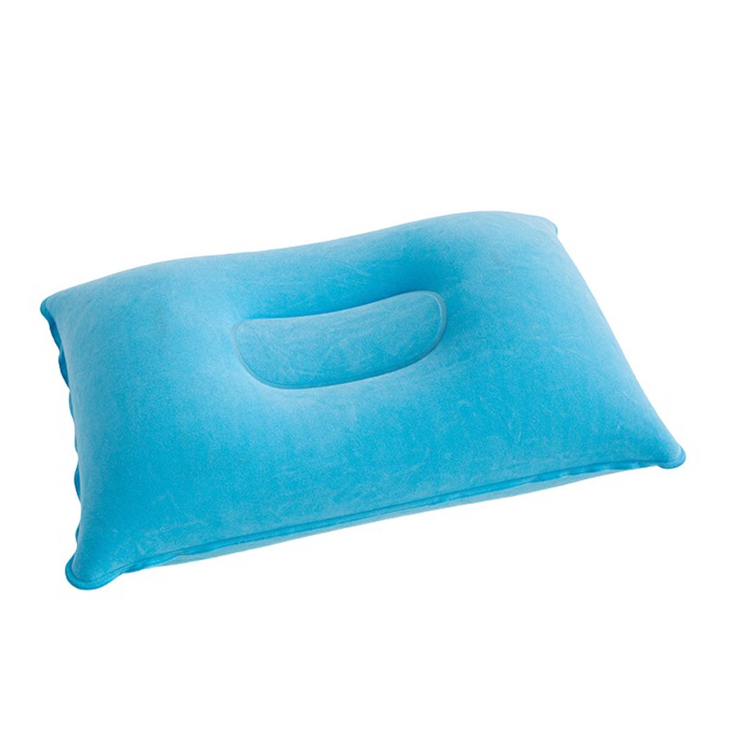 Ergonomic Flocked PVC Inflatable Travel Pillow 5