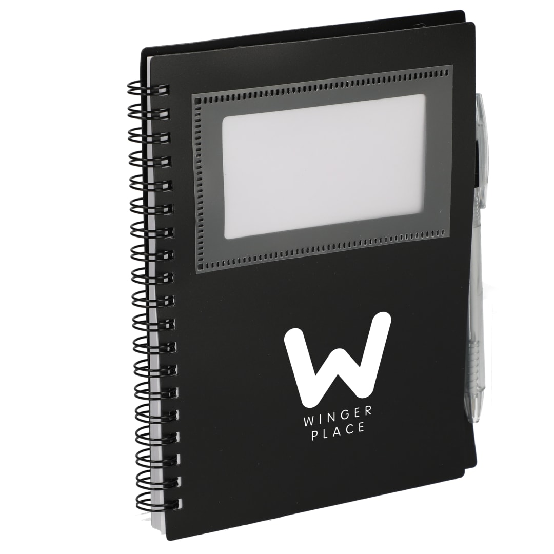 FSC® Recycled 5" x 7" Star Spiral Notebook with Pe 175