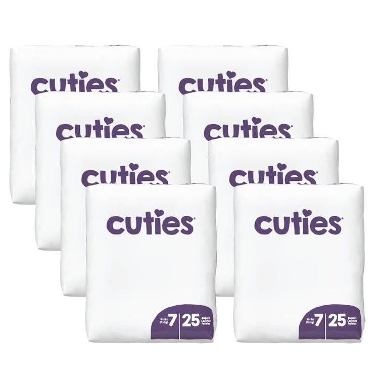 Cuties Diapers - Size 7 41+ lbs. 200 Diapers 1