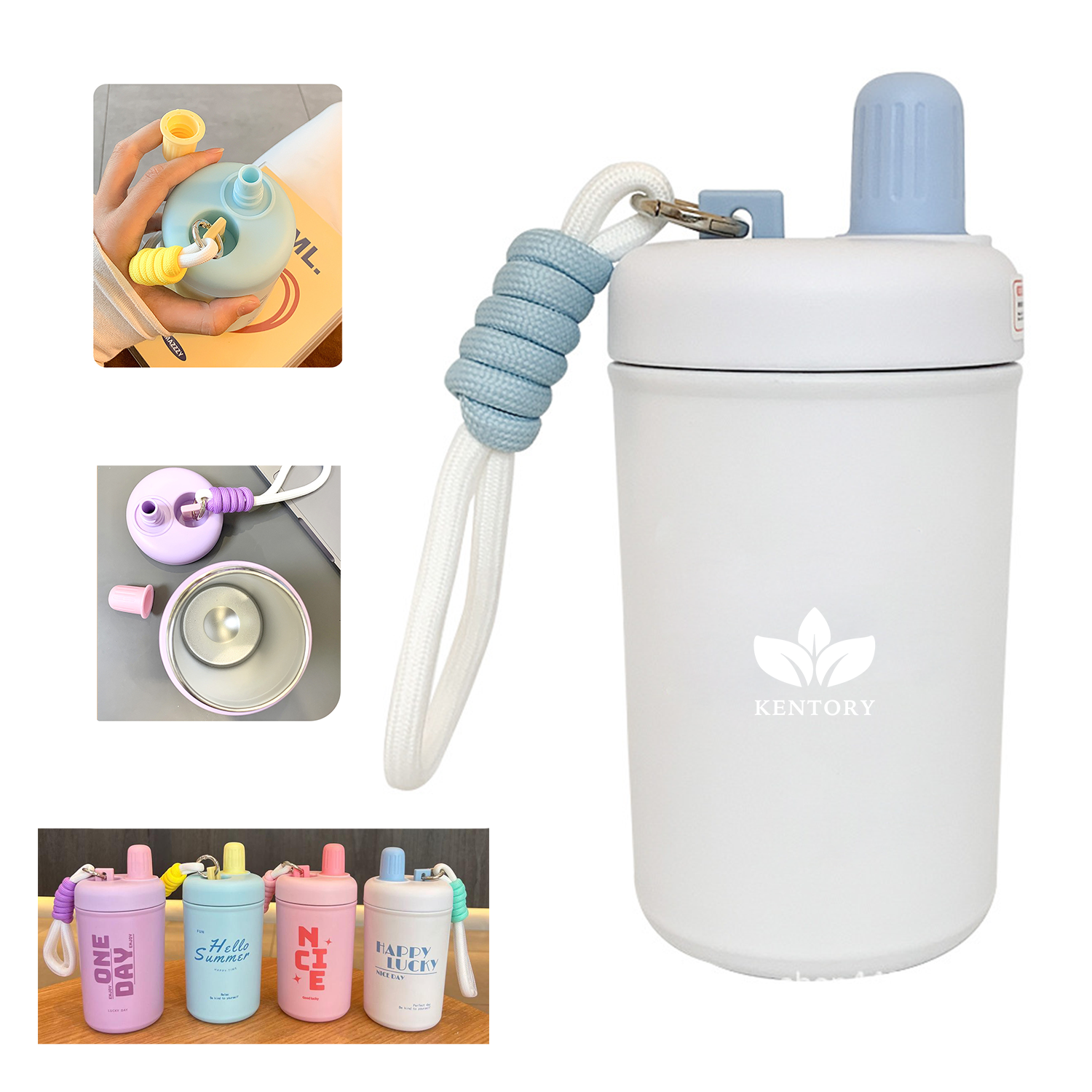 13Oz Stainless Steel Insulated Travel Tumbler With Straw 1