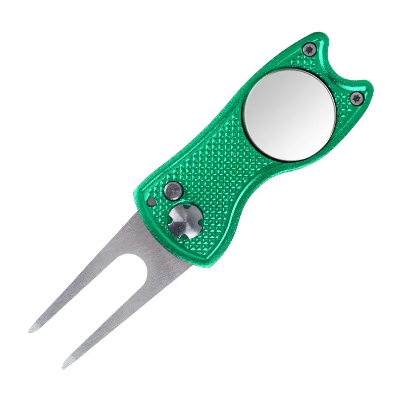 Golf Divot Repair Tool Foldable Stainless Steel Switchblade 2
