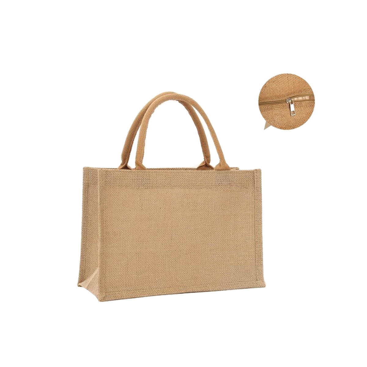13" Large Natural Jute Tote Bag For Beach 3