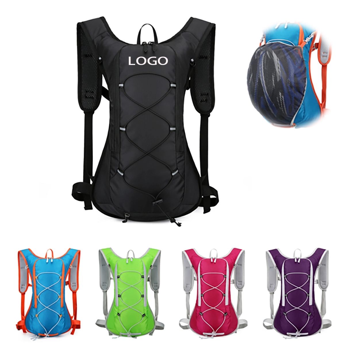 Bike Backpack Waterproof Breathable With Mesh Cover 2