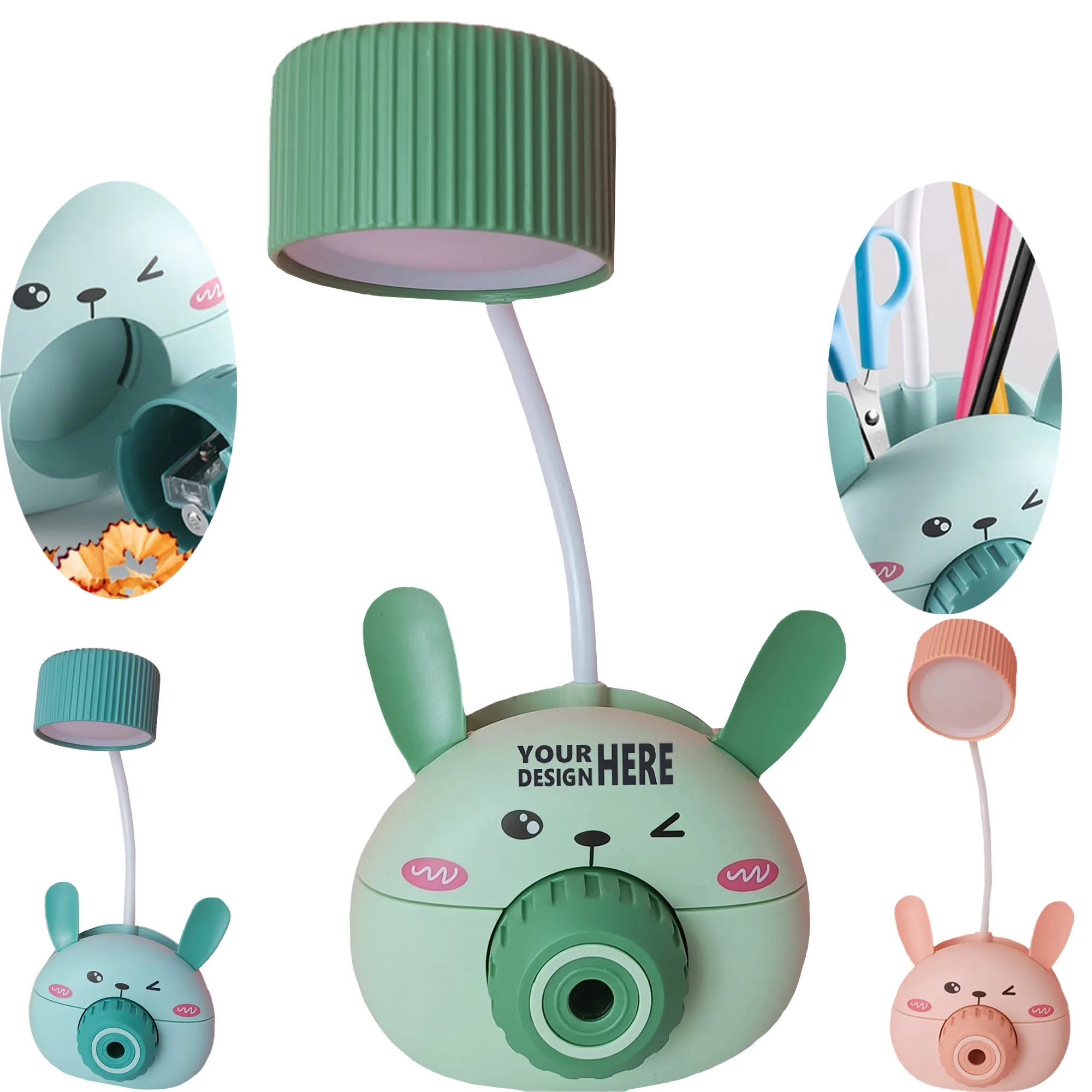 USB RechargeableTable Lamp With Sharpener Pen Holder 3