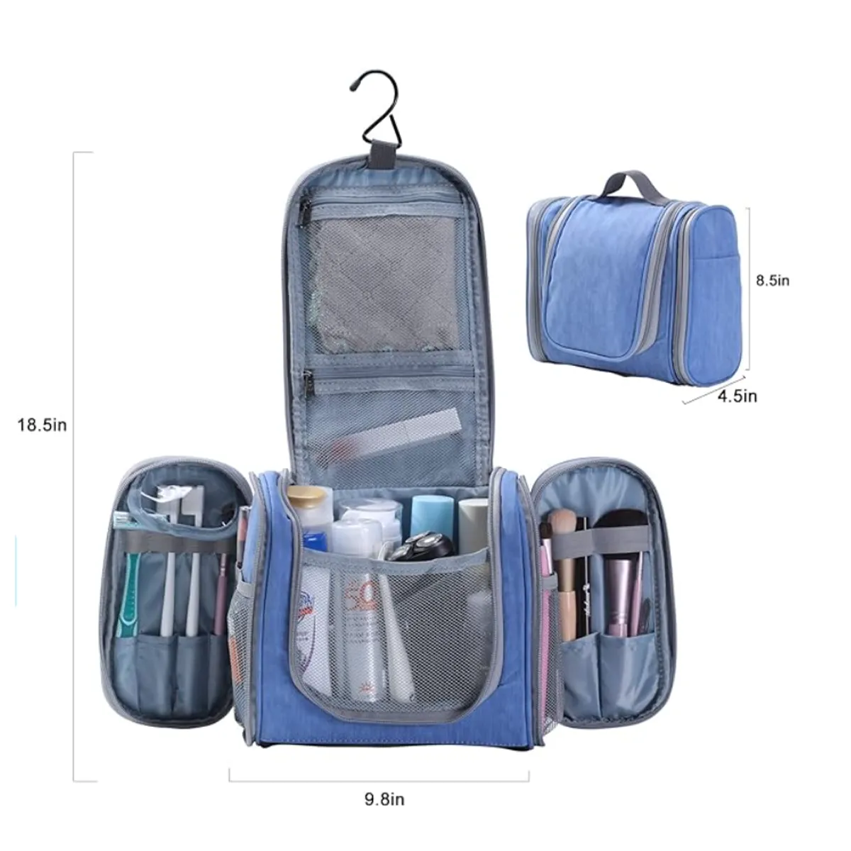 Pu Leather Hanging Travel Toiletry Bag All-Over Printing 2