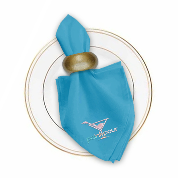 17 in. x 17 in. PolyPoplin™ Napkin (Embroidery Logo/Text) 1
