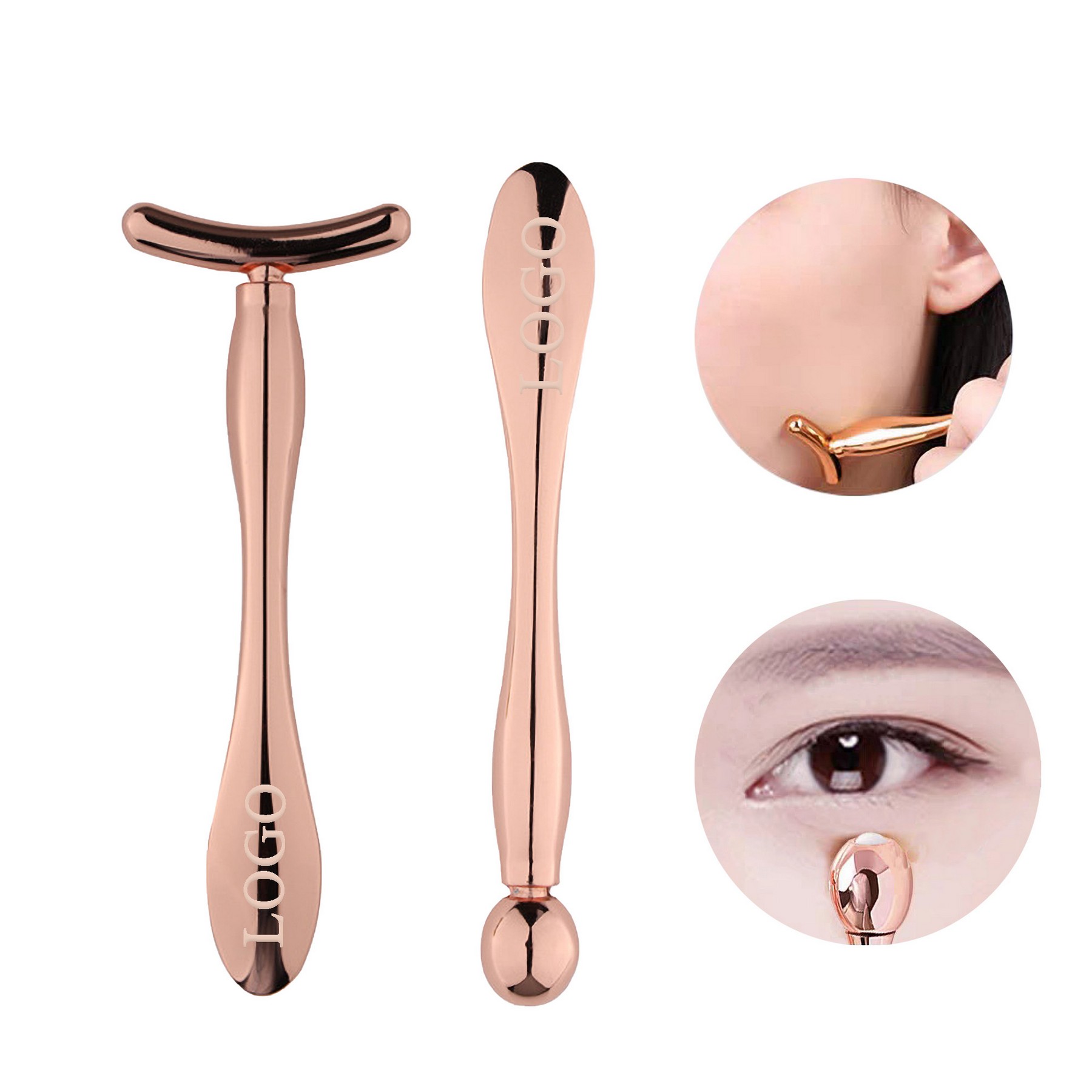 2Pcs Metal Eye Cream Applicator, Facial Massage 1