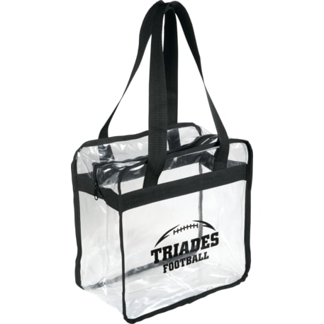 Game Day Clear Zippered Safety Tote 30
