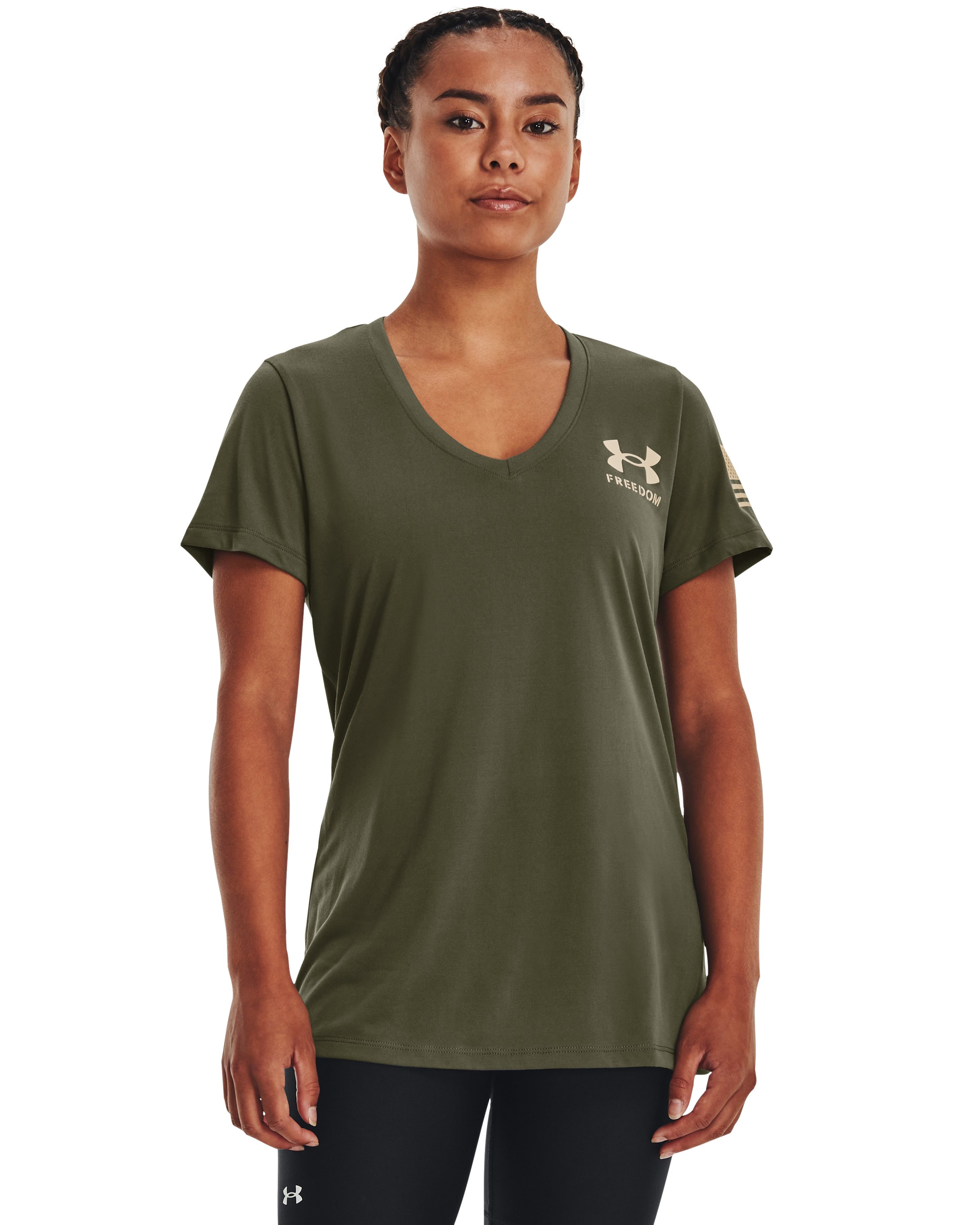 UA Tech Freedom Women's Short Sleeve V-Neck 14