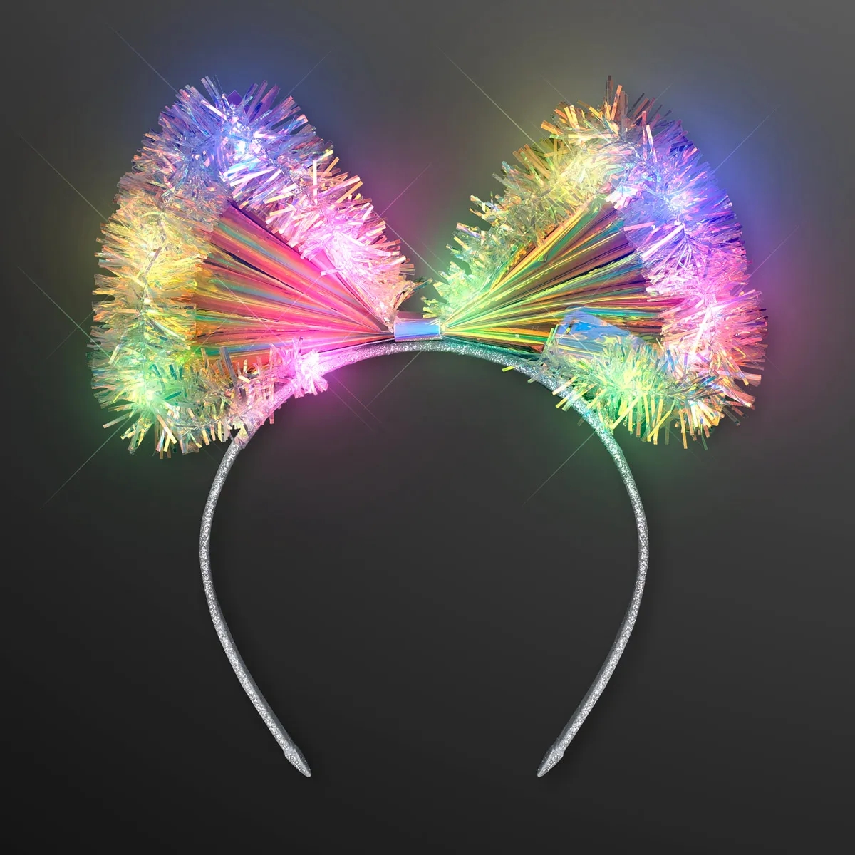 Iridescent Bow Party Lights Headband 1