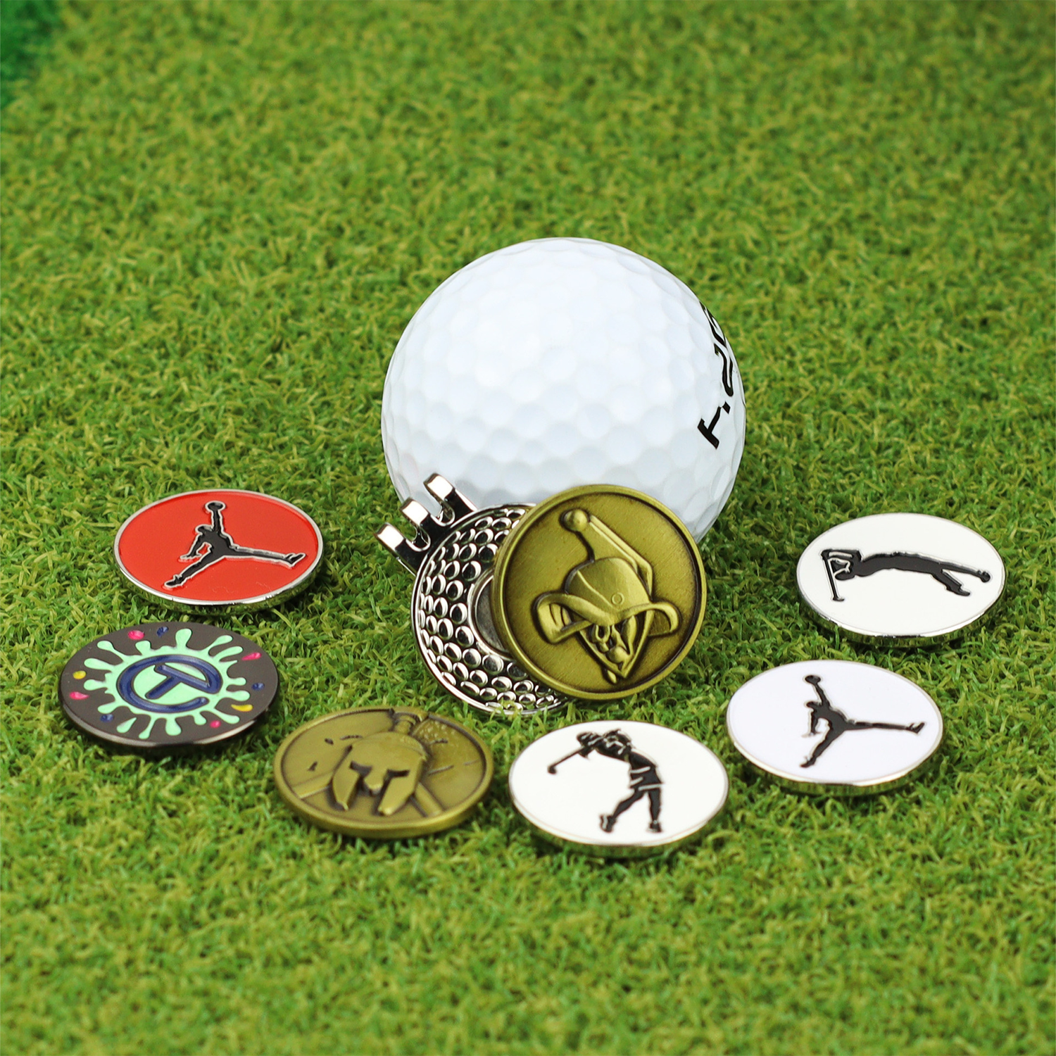 Zinc Alloy Golf Divot Tool Set w/ Hat Clip 5