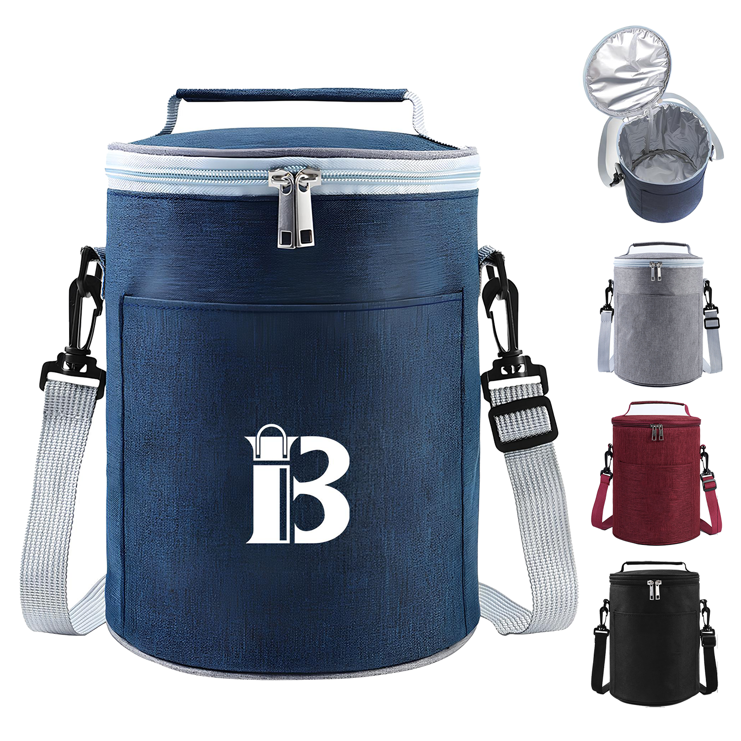 Cooler Lunch Insulation Cylindrical Bucket Bag 2