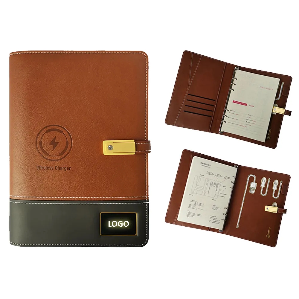 Notebook w/Power Bank and Wireless Charger & USB Flash Drive 3