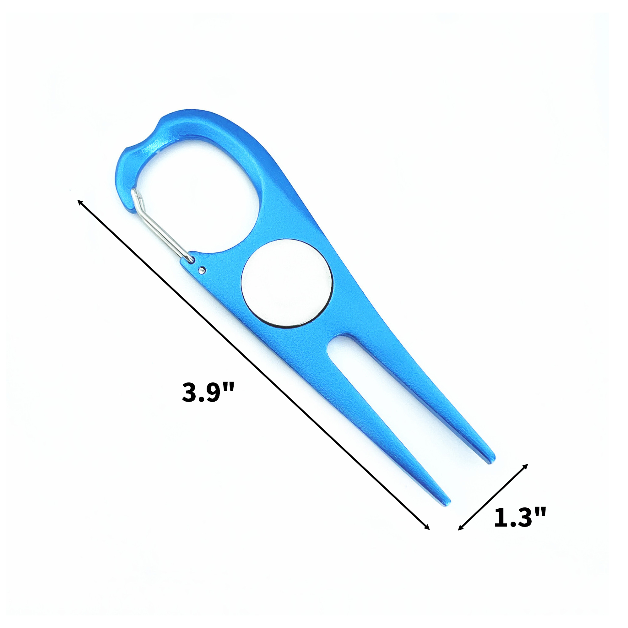 Aluminum Golf Divot Repair Tool With Magnetic Feature And Groove Cleaner 6