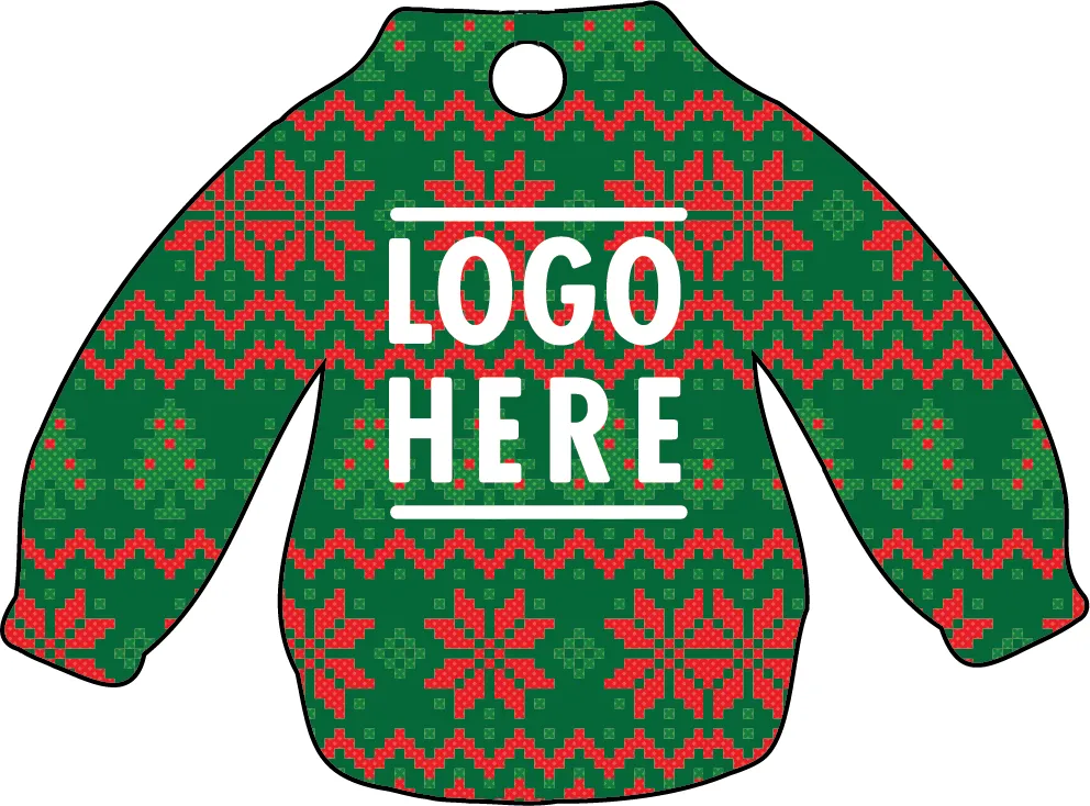 Full Color Acrylic Ornaments - Green Sweater