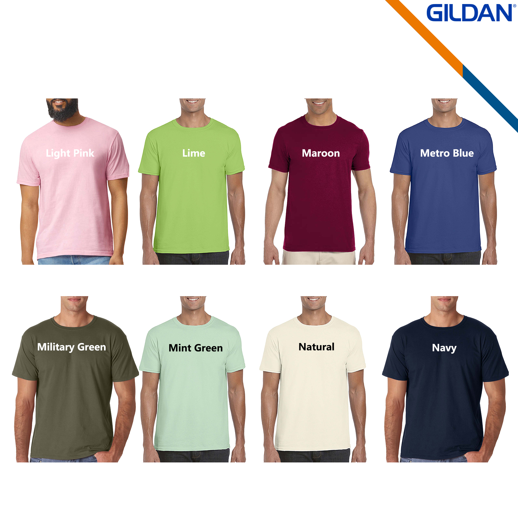 Gildan® 4.5 oz 100% Cotton Preshrunk Tees 12
