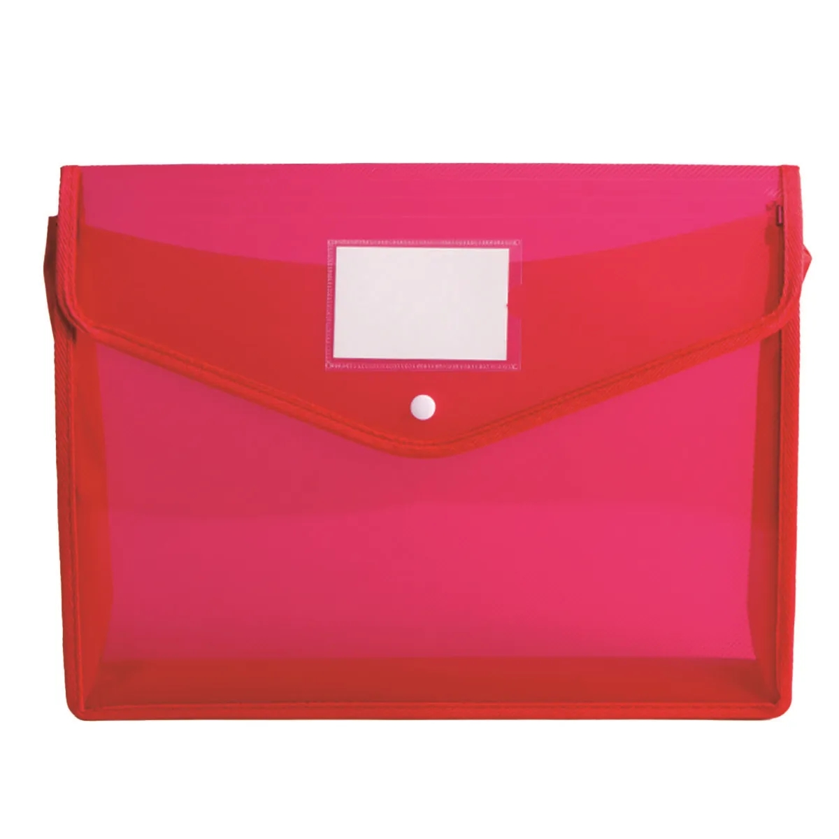 Large-Capacity Transparent Document Folder with snap Closure 1