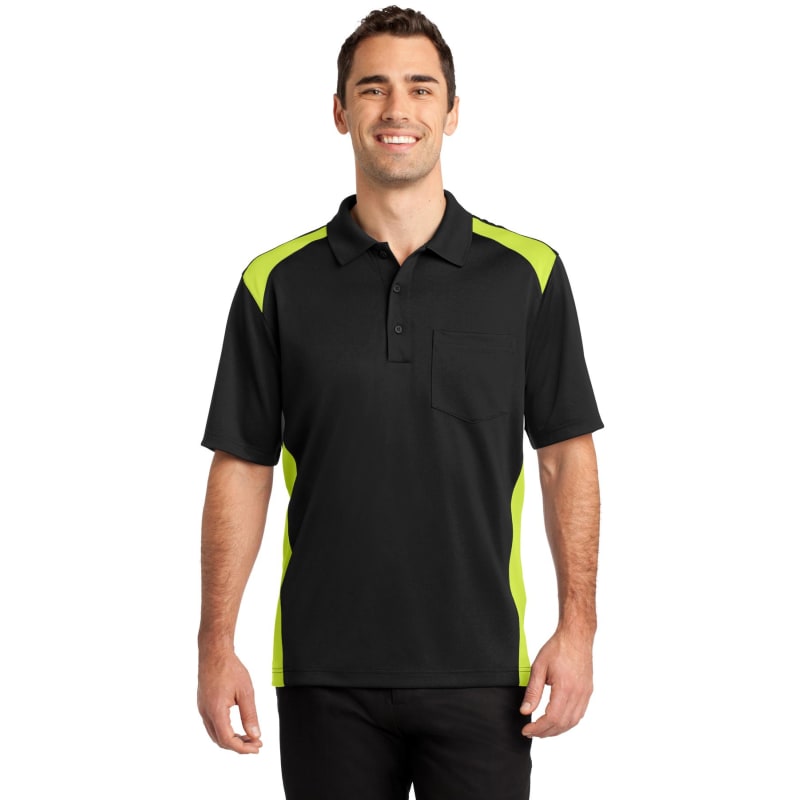 CornerStone Select Snag-Proof Two Way Colorblock Pocket Polo. 27