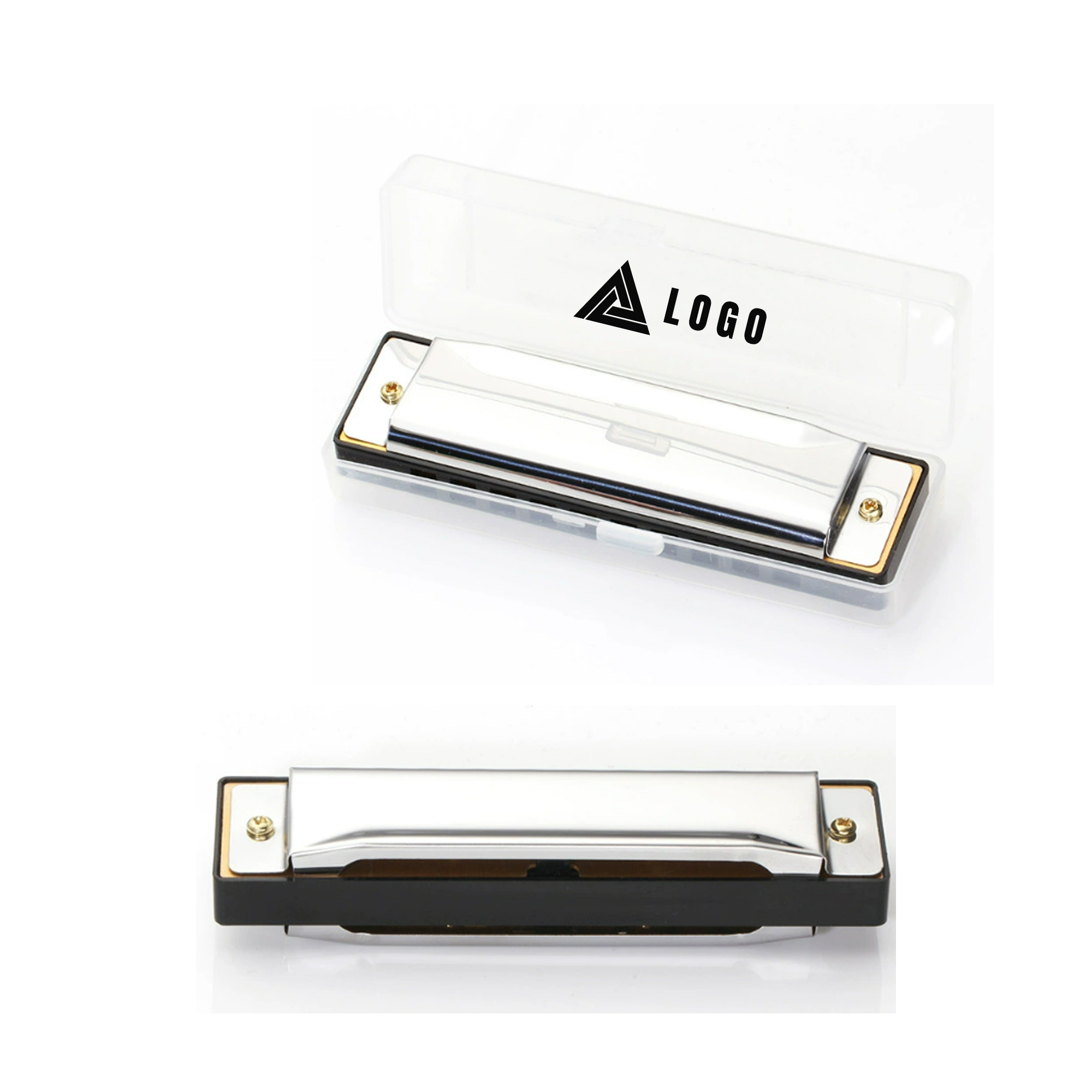 Custom 10 Hole C Key Diatonic Blues Harmonica With Case 2