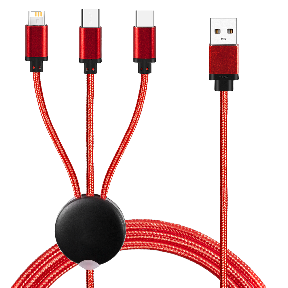Cherry Avenue 3 in1 Logo Light Up Charging Cable with iPhone & Android 2 - Simports 22