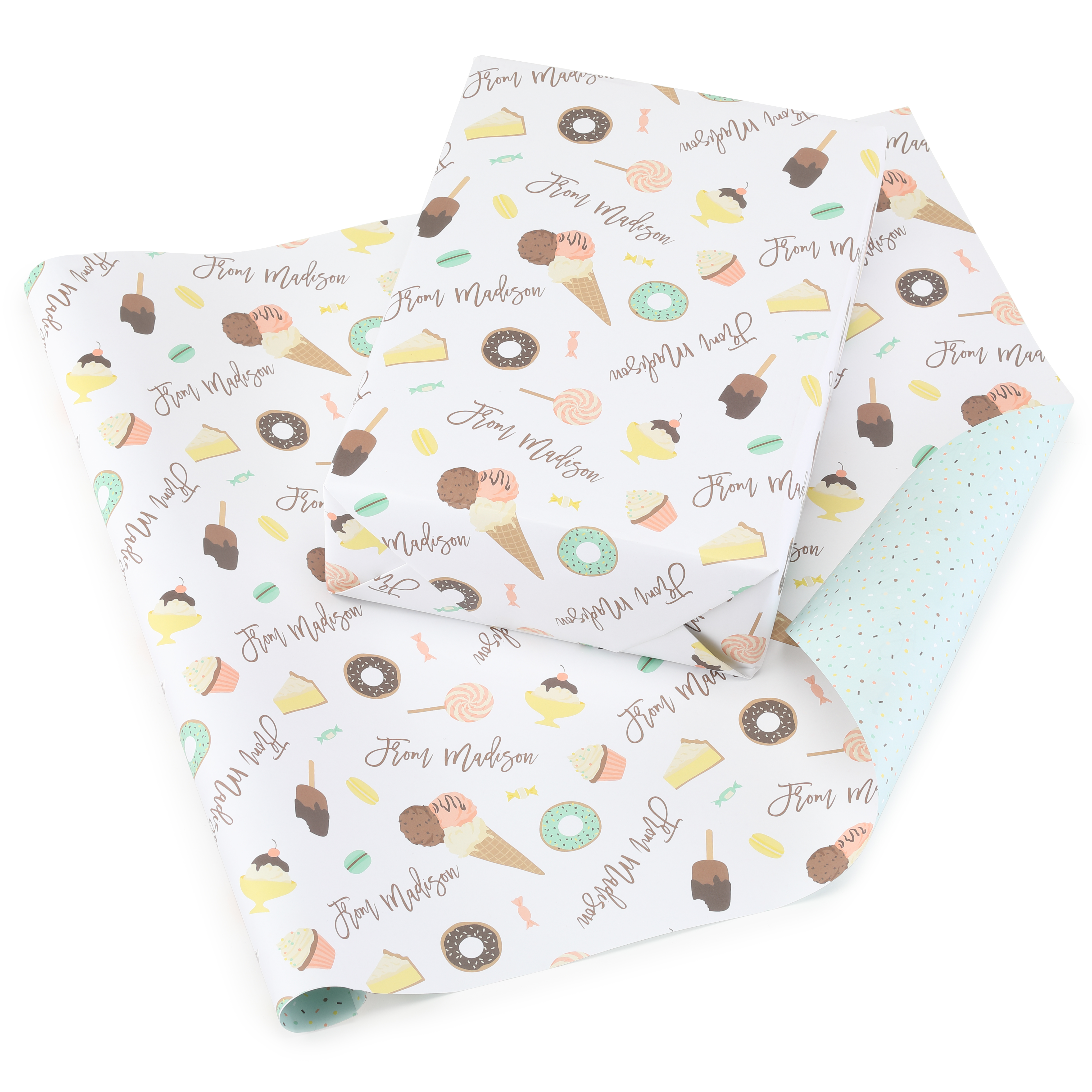 Tasty Treats Reversible Wrapping Paper (28"x20") 1