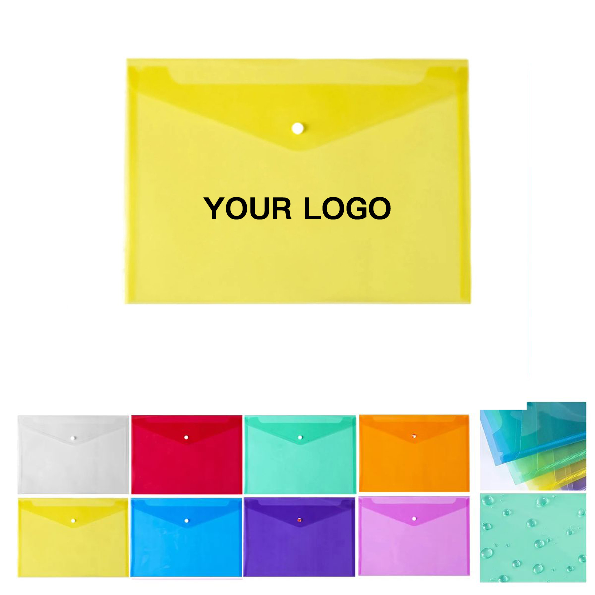 Waterproof Polyester File Folder with Snap Closure 2