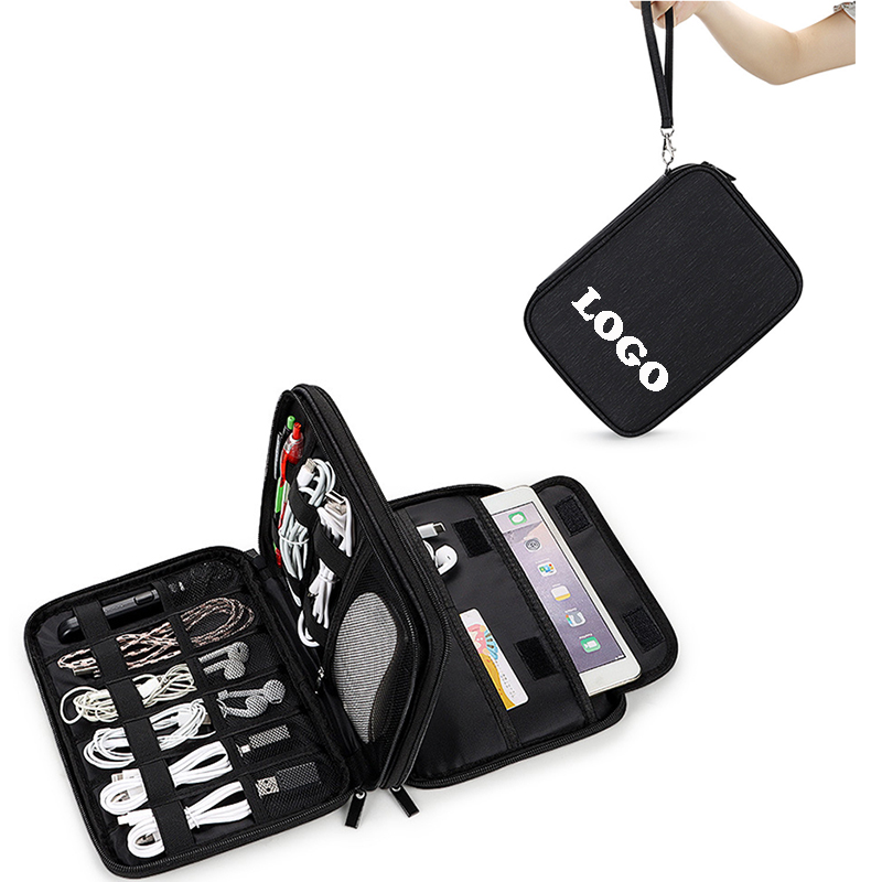 Waterproof Double-Layer Travel Cable Organizer Bag Electronic Accessories 9