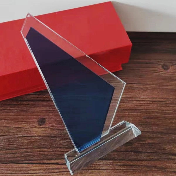 Wedding Gift Sailboat Crystal Trophy 1