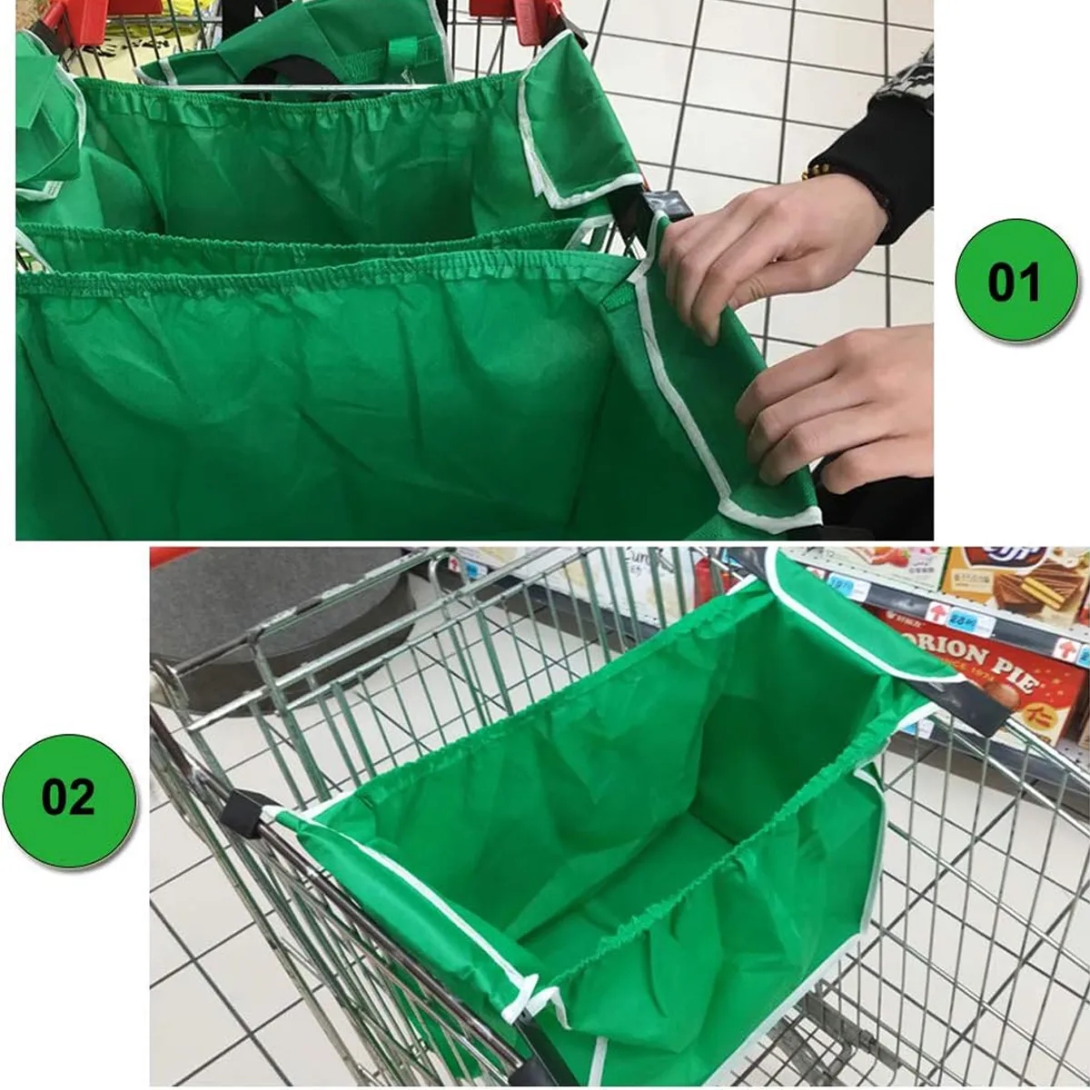 Foldable Reusable Recyclable Supermarket Shopping Bag 3