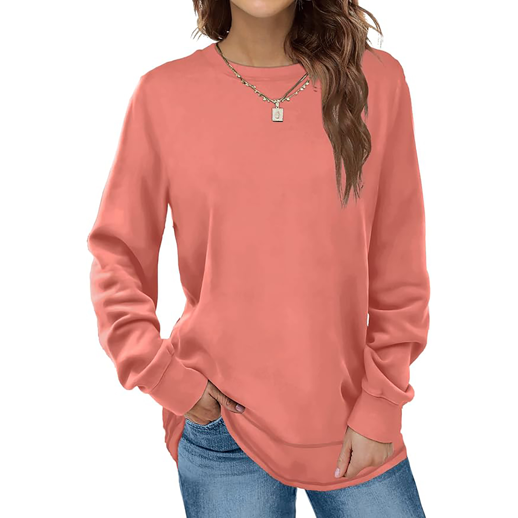 Women's Round Neck Long Sleeve Shirt 14