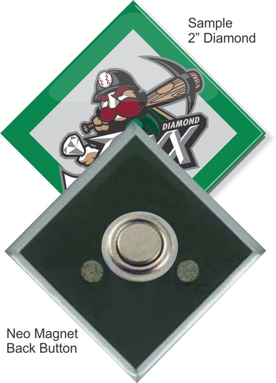 Neo Magnet 2 Inch Diamond Button 2