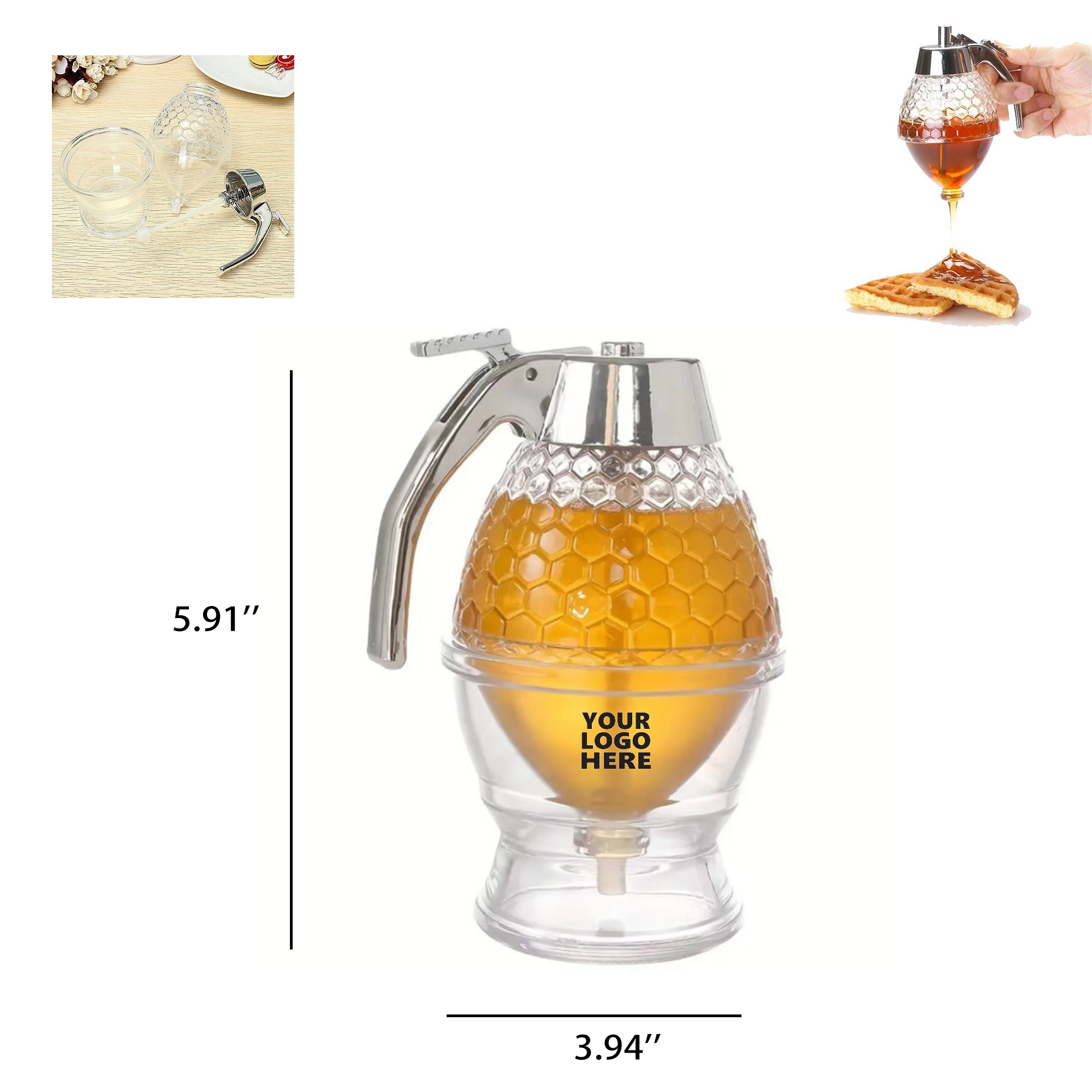Glass Honey Syrup Dispenser 2