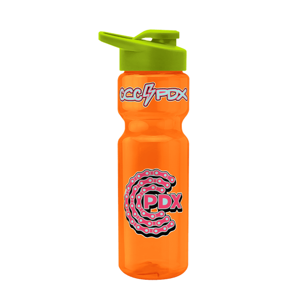 Blazer 28oz Transparent Bike Bottle w/Drink-thru Lid 2559