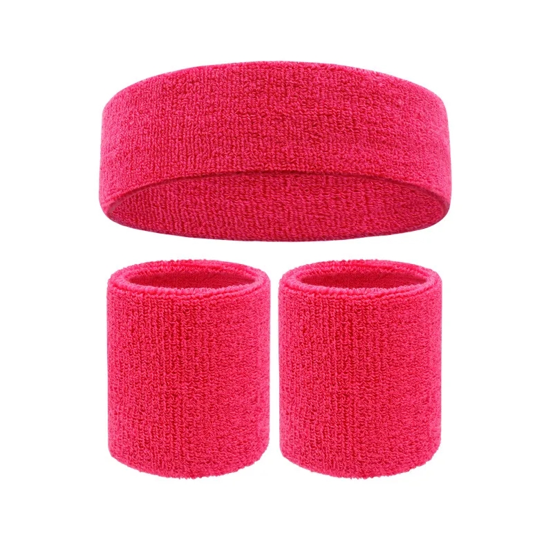 Sweatband Sports Headband Wristband Set 19
