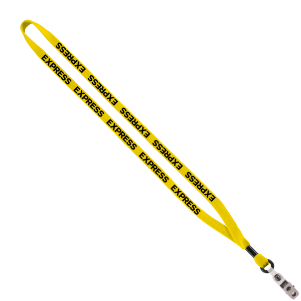 1/2" Cotton Lanyard with Metal Crimp & Split-Ring 2