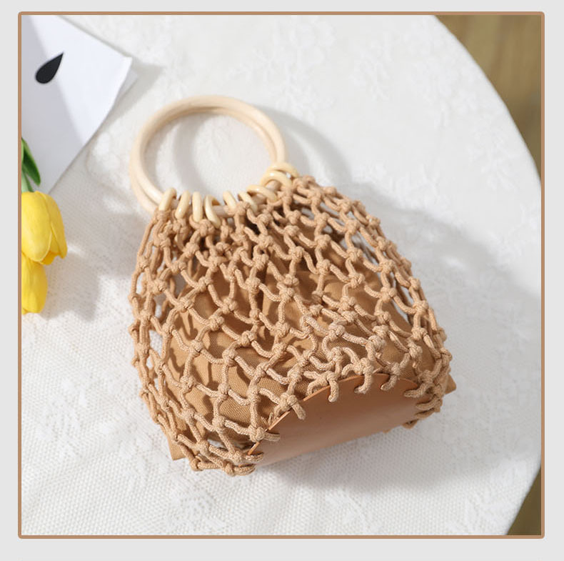 Jute Handwoven Straw Shoulder Bag Summer Beach Handbag 7