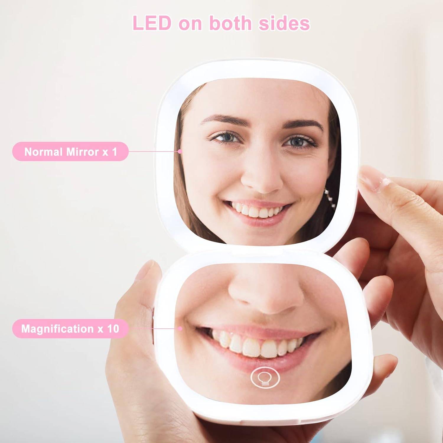 LED Compact Mirror with Light 3