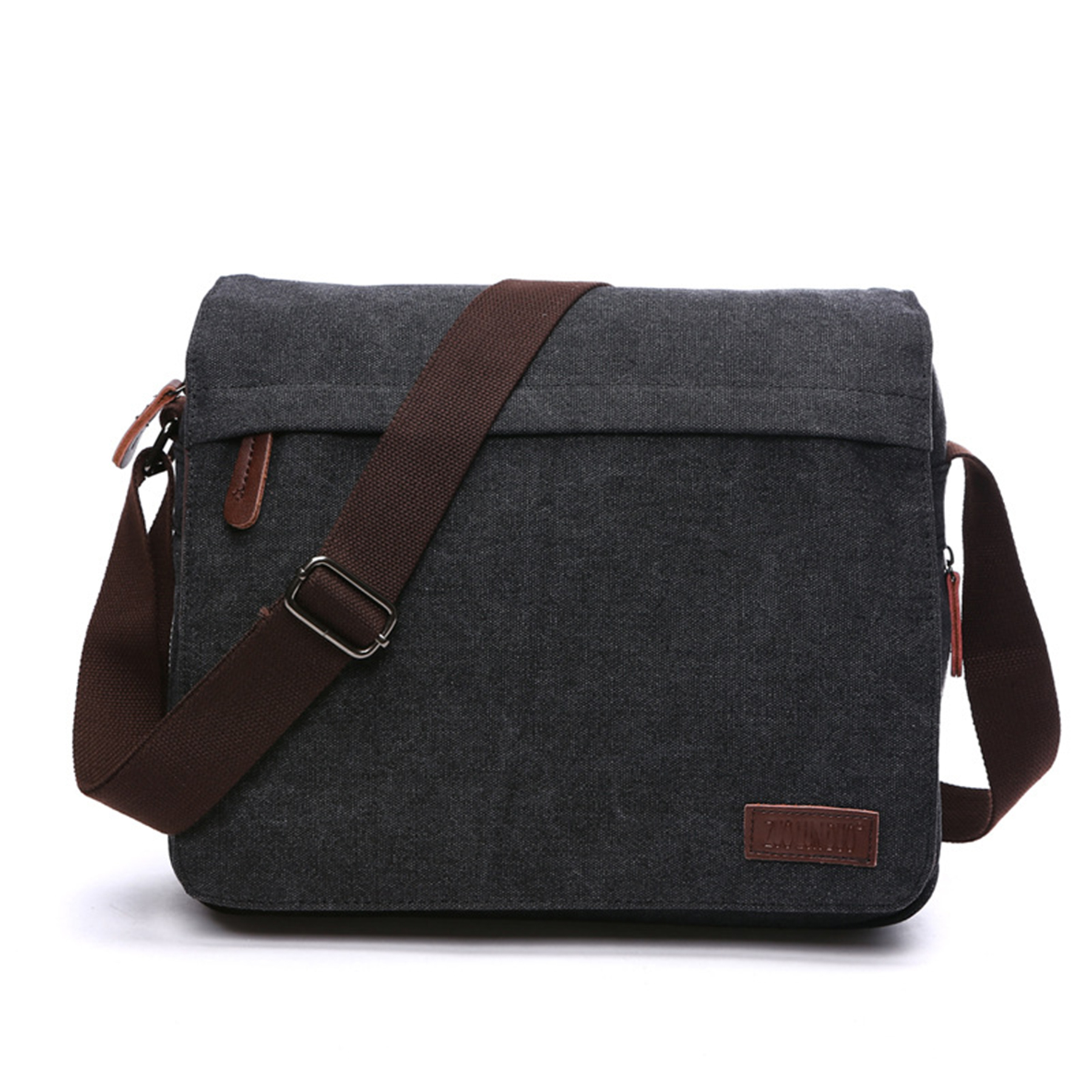 Canvas Charcoal Messenger Crossbody Bags 4