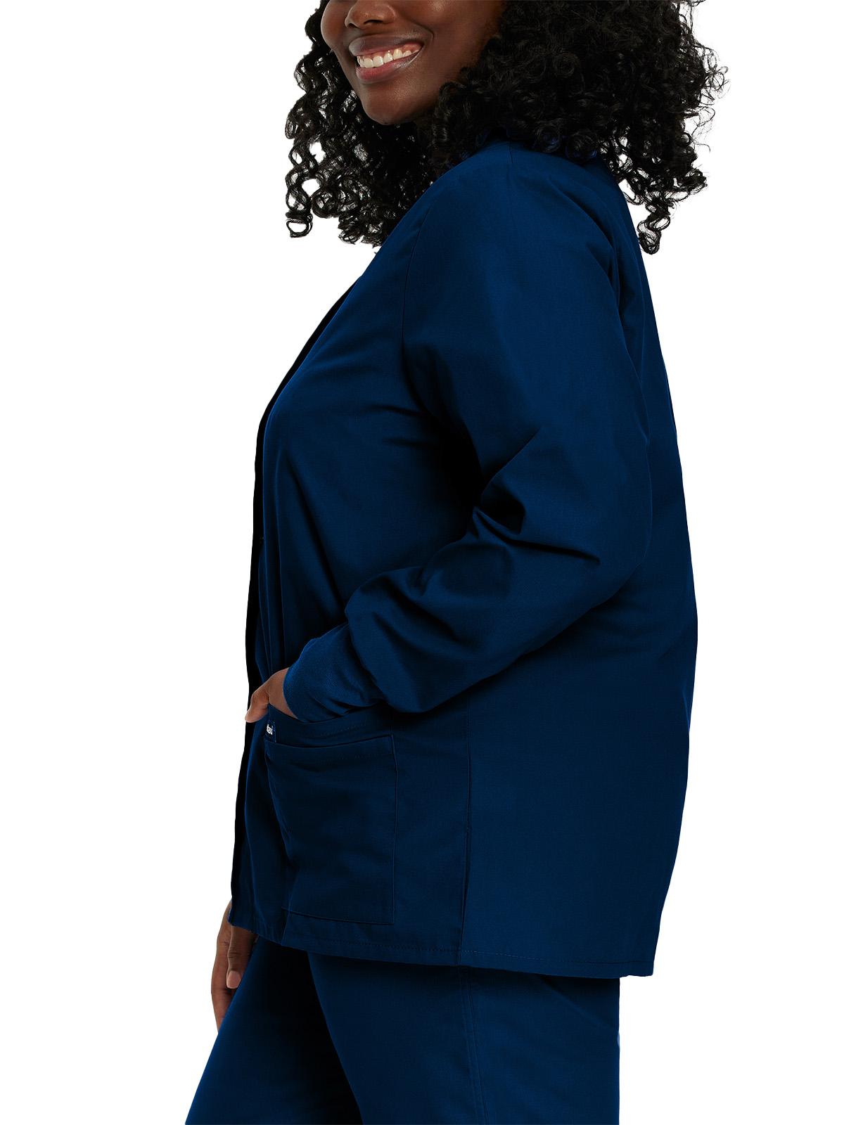 Landau - Essentials - Women's Four-Pocket Crew Neck Warm-Up Jacket 47