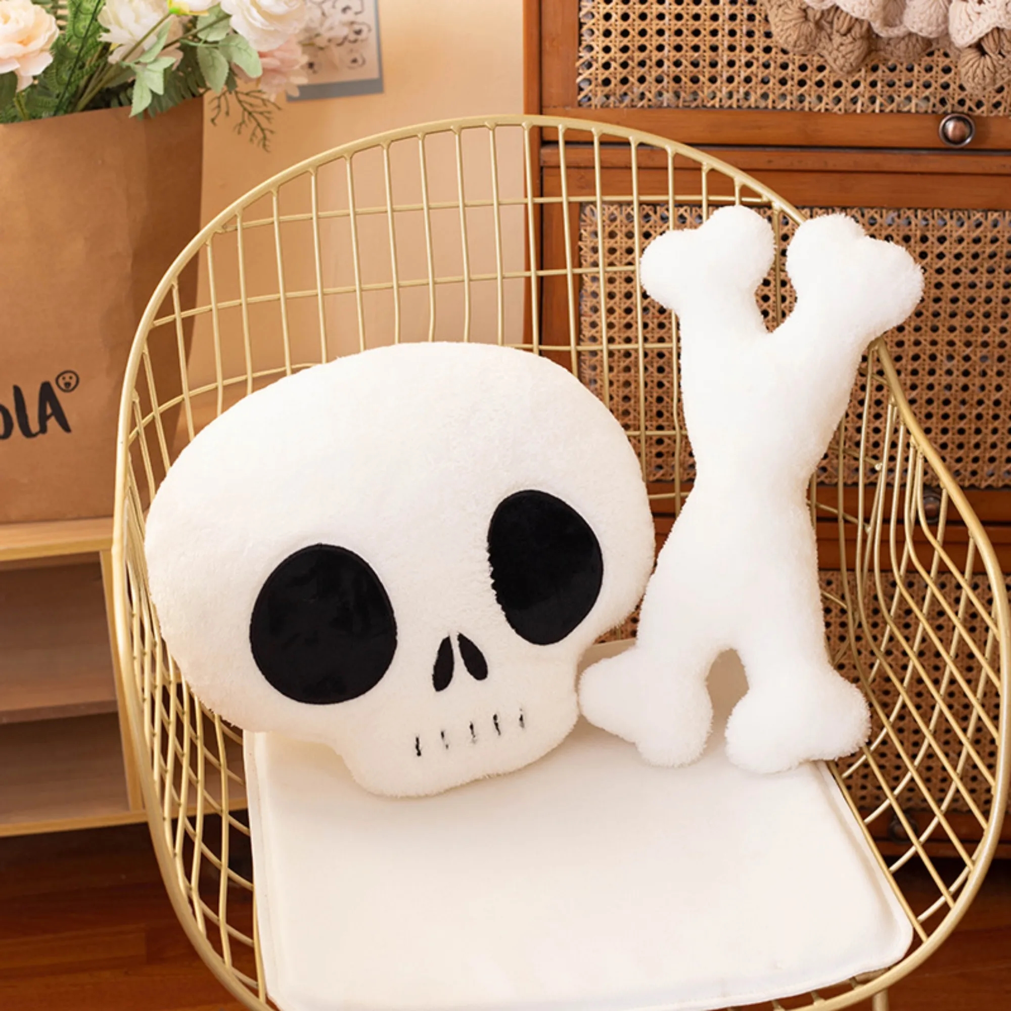 Soft PP Cotton Skull Plush Toy Halloween Doll 4
