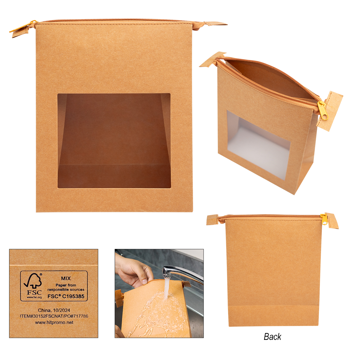 Kraft Paper Zippered Pouch 3