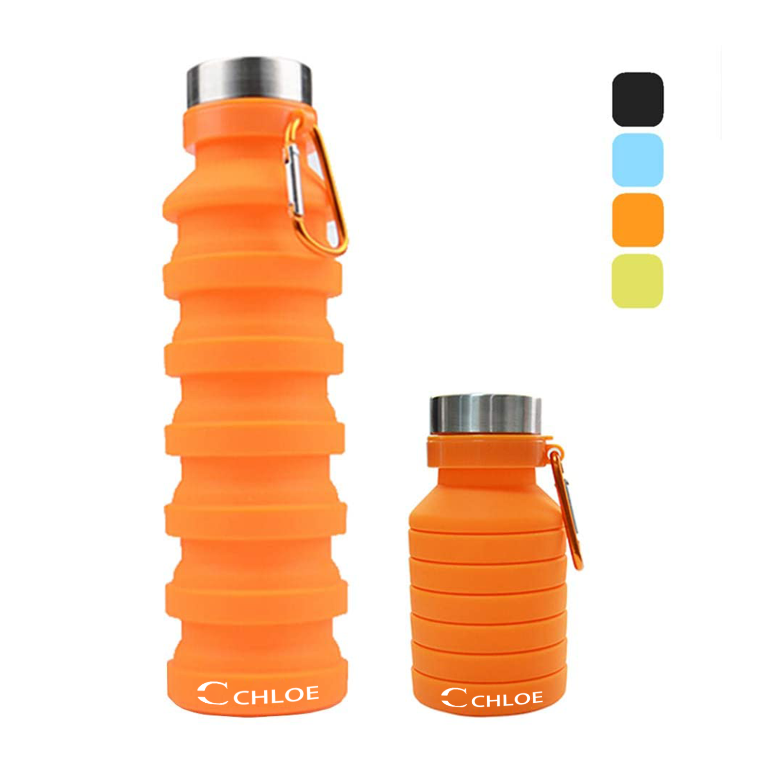 18 oz Silicone Bottle With Key Chain 1