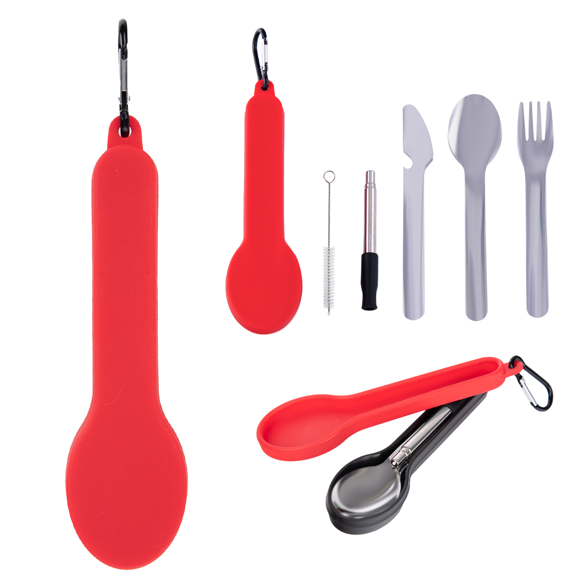 Travel Utensil Set With Silicone Holder 3