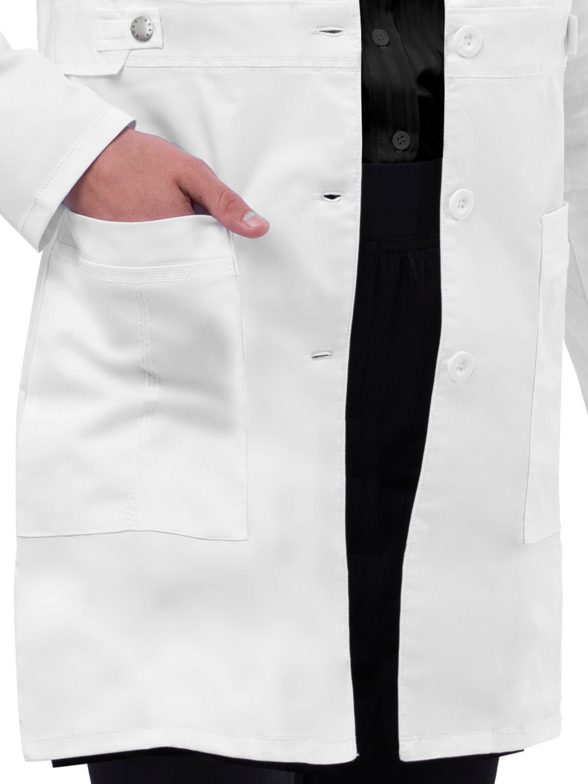 Adar - Pop-Stretch - Women's Two-Pocket Tab-Waist 36" Lab Coat 3