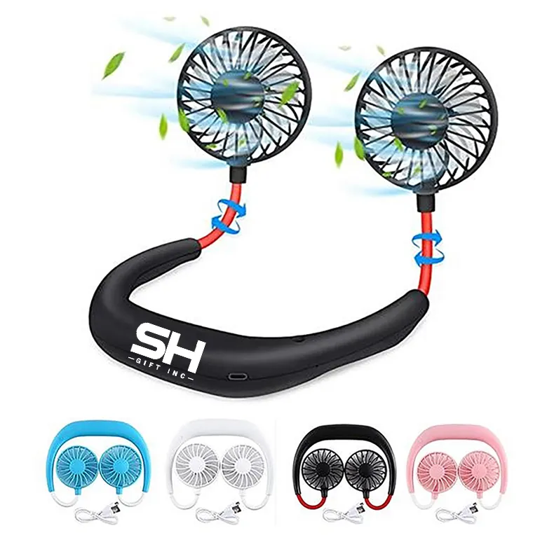 Portable Neck Fan 2500 mAh Rechargeable USB Hands-Free 4