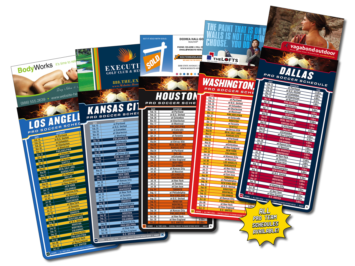 Magna-Card Business Card Magnet - Soccer Schedules (3.5x9) 3
