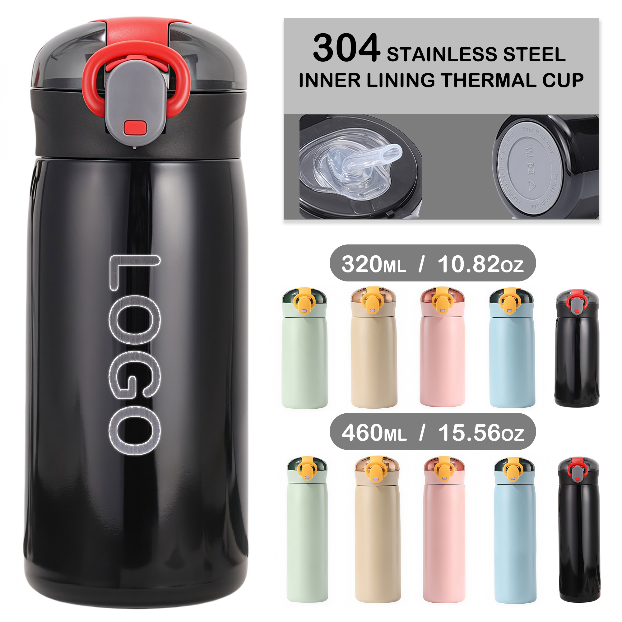 Outdoor travel dust-proof and moisture-proof stainless steel thermal cup 2