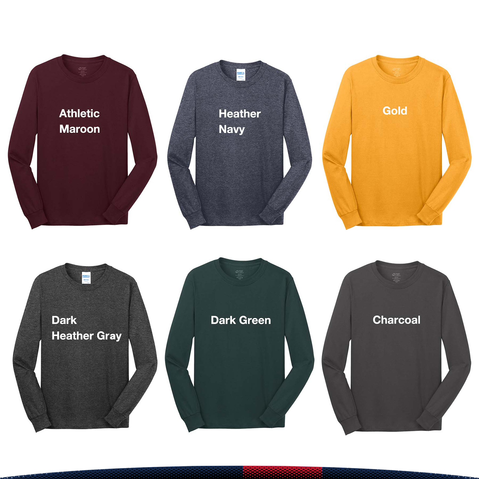 Port & Company® Men's Long Sleeve Cotton T-Shirts 6